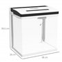 PawHut Aquarium en Verre avec Filtre, Couvercle et lumière LED pour Poissons, capacité 28L, 38 x 26 x 39,5 cm, Blanc