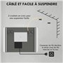 HOMCOM Miroir Salle de Bain avec Éclairage 50 x 70 cm Miroir Mural LED avec Fonction Anti-buée,3 Températures de Couleur, Dimmab