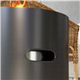 Outsunny Brasero sans fumée Foyer à Bois extérieur Rond Portable en métal avec Pot intérieur en Acier Inoxydable tisonnier poign