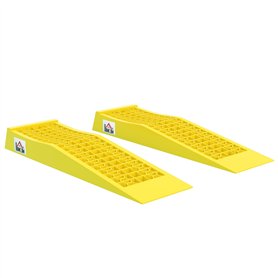 HOMCOM Ensemble de 2 rampes pour Voiture véhicule Utilitaire Rampe de Chargement Lourde 3T Caravane Camping-Car dim. 70L x 19