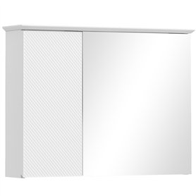 HOMCOM Armoire Murale Salle de Bain Armoire de Toilette avec Miroir étagères réglables et 2 Portes - 65l x 15P x 49H cm - Blanc