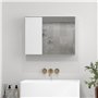 HOMCOM Armoire Murale Salle de Bain Armoire de Toilette avec Miroir étagères réglables et 2 Portes - 65l x 15P x 49H cm - Blanc