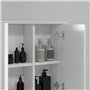 HOMCOM Armoire Murale Salle de Bain Armoire de Toilette avec Miroir étagères réglables et 2 Portes - 65l x 15P x 49H cm - Blanc