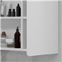 HOMCOM Armoire Murale Salle de Bain Armoire de Toilette avec Miroir étagères réglables et 2 Portes - 65l x 15P x 49H cm - Blanc