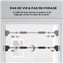 SPORTNOW Barre de traction - barre de porte - pull up bar - barre d'étirement musculation pour cadres de porte sans vis - longue