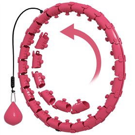 SPORTNOW Hula Hoop Cerceau avec Picots de Massage Ajustable de 45 à 106 cm de Tour de Taille 24 Segments Amovibles