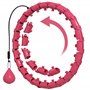 SPORTNOW Hula Hoop Cerceau avec Picots de Massage Ajustable de 45 à 106 cm de Tour de Taille 24 Segments Amovibles