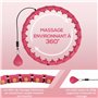 SPORTNOW Hula Hoop Cerceau avec Picots de Massage Ajustable de 45 à 106 cm de Tour de Taille 24 Segments Amovibles, Fitness