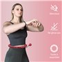 SPORTNOW Hula Hoop Cerceau avec Picots de Massage Ajustable de 45 à 106 cm de Tour de Taille 24 Segments Amovibles, Fitness