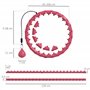 SPORTNOW Hula Hoop Cerceau avec Picots de Massage Ajustable de 45 à 106 cm de Tour de Taille 24 Segments Amovibles, Fitness