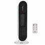 HOMCOM Radiateur électrique Chauffage soufflant oscillant 45° minuterie 24H 1200/2000 W - céramique PTC - télécommande incluse -