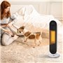 HOMCOM Radiateur électrique Chauffage soufflant oscillant 45° minuterie 24H 1200/2000 W - céramique PTC - télécommande incluse -
