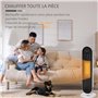 HOMCOM Radiateur électrique Chauffage soufflant oscillant 45° minuterie 24H 1200/2000 W - céramique PTC - télécommande incluse -