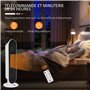 HOMCOM Radiateur électrique Chauffage soufflant oscillant 45° minuterie 24H 1200/2000 W - céramique PTC - télécommande incluse -