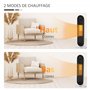 HOMCOM Radiateur électrique Chauffage soufflant oscillant 45° minuterie 24H 1200/2000 W - céramique PTC - télécommande incluse -