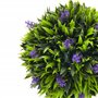 HOMCOM Lot de 2 Plantes artificielles avec Fleurs de Lavande Arbre Artificiel Tronc et Pot Inclus - Hauteur 60 cm intérieur et e