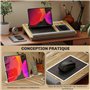 HOMCOM Support Ordinateur Portable lit Plateau pour Ordinateur Portable Table de lit avec traversin, Fente pour Tablette ou télé