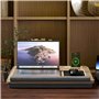 HOMCOM Support Ordinateur Portable lit Plateau pour Ordinateur Portable Table de lit avec traversin, Fente pour Tablette ou télé