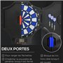 SPORTNOW Cible électronique Pliable Jeu de fléchettes 31 Jeux 285 Variations jusqu'à 8 Joueurs Haut-Parleur écran LCD 2 Portes N