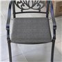 Outsunny Lot de 4 Coussins de Chaise, galettes de Chaise 47 x 47 cm, Rembourrage épais, résistant à la décoloration, Gris