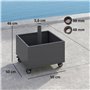Support Parasol avec Roues universelles et Trous de Drainage