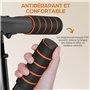 SPORTNOW Barre de traction, barre traction porte, avec bandes de résistance, poignées rembourrées, pour les exercices de gym à d