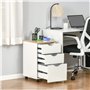 Rangement Bureau sur roulettes avec 3 tiroirs coulissants