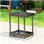 Outsunny Organisateur d'outils de Jardin, Support à Outils de Jardin 16 Compartiments à 2 Niveaux avec Coussinets réglables pour