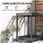 Outsunny Organisateur d'outils de Jardin, Support à Outils de Jardin 16 Compartiments à 2 Niveaux avec Coussinets réglables pour