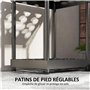 Outsunny Organisateur d'outils de Jardin, Support à Outils de Jardin 16 Compartiments à 2 Niveaux avec Coussinets réglables pour