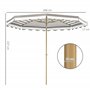 Outsunny Parasol de jardin extérieur parasol inclinable octogonal Ø 2,7 x 2,4 m avec ouverture fermeture manivelle, toile 180 g/
