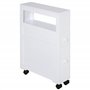 HOMCOM Meuble de Rangement de Salle de Bain sur Roulette