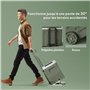 Outsunny Glacière électrique portable 40 L, réfrigérateur de voiture portable congélateur et réfrigérateur 12/24V, avec modes EC