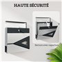 HOMCOM Boite aux Lettres Murale en Acier galvanisé, boîte aux Lettres extérieure verrouillable 2 clés fournis, avec fenêtre, mat