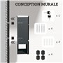 HOMCOM Boite aux Lettres Murale en Acier galvanisé, boîte aux Lettres extérieure verrouillable 2 clés fournis, avec fenêtre, mat