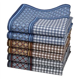 Merrysquare - Mouchoirs Homme en Tissu Imprimé - Grande Taille 40cm x 40cm - 6 pièces - 100% Coton (Yampara)