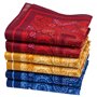 Merrysquare - Fins Mouchoirs en Tissu Motif Coeurs - Modèle AGAPE - Taille Moyenne 35cm x 35cm - 6 Pièces - 100% Coton