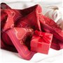 Merrysquare - Fins Mouchoirs en Tissu Motif Coeurs - Modèle AGAPE - Taille Moyenne 35cm x 35cm - 6 Pièces - 100% Coton