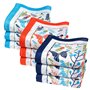 Merrysquare - Fins Mouchoirs en Tissu Imprimé - Modèle ZEPHIR - Petite Taille 29cm x 29cm - 9 Pièces - 100% Coton