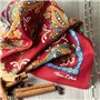 Merrysquare - Fins Mouchoirs en Tissu Motif Oriental - Modèle SAMARKAND - Taille Moyenne 35cm x 35cm - 6 Pièces - 100% Coton