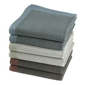 Mouchoirs Style Prince de Galles - 100% Coton - Taille 40cm x 40cm - 6 Pièces - Modèle Stirling
