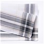 Merrysquare 9 Mouchoirs en Tissu pour Homme - 100% Coton - Blanc et Gris - 36x36 cm - Modèle Lukas