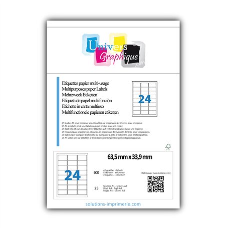 600 étiquettes pour timbre 63