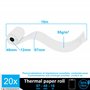 Lot de 20 - Bobine carte bancaire thermique 57 x 40 x 12 m -papier thermique pour CB 57 x 40 x 12 mm - Rouleaux machine carte (T