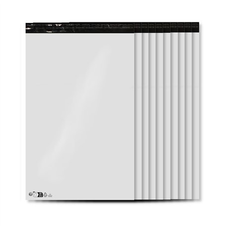 Enveloppes plastique blanches opaques 450 x 550 mm