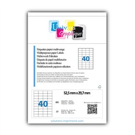 800 Etiquettes autocollantes 52