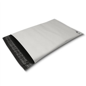 lot de 10 Enveloppes Plastique d'expédition 230 x 320 + 45 mm enveloppe Haute Résistance 60 microns blanches opaques indéchirabl
