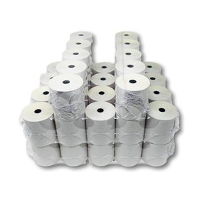 10 Rouleaux papier AUTOCOPIANT 2 PLIS blanc + jaune 76 x 70 x 12 bobine pour caisse enregistreuse bobine papier carboné 2 feuill