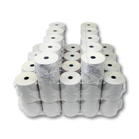 10 Rouleaux papier AUTOCOPIANT 2 PLIS blanc + jaune 76 x 70 x 12 bobine pour caisse enregistreuse bobine papier carboné 2 feuill
