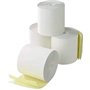 10 Rouleaux papier AUTOCOPIANT 2 PLIS blanc + jaune 76 x 70 x 12 bobine pour caisse enregistreuse bobine papier carboné 2 feuill